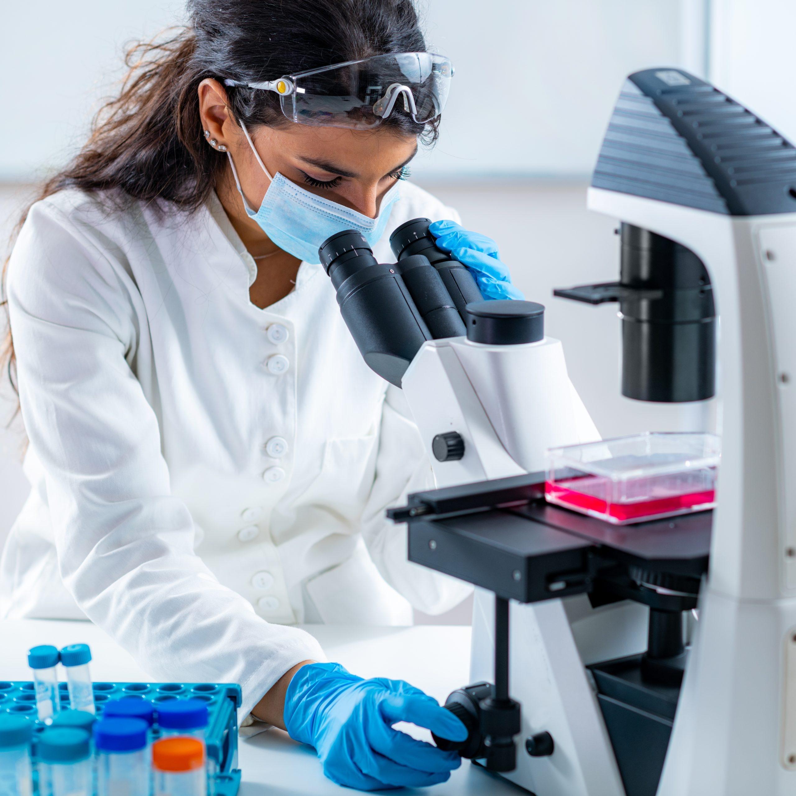 Female Junior Researcher in the Lab